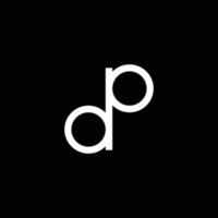 design de logotipo de monograma de letra dp vetor