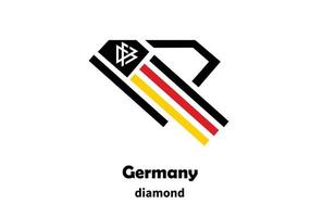diamante do logotipo da alemanha vetor