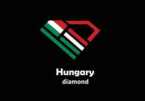 diamante do logotipo da Hungria vetor