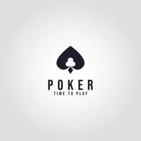 design de logotipo de clube de pôquer para negócios de cassino, jogo, jogo de cartas, especulação, etc vetor