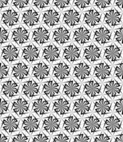 fundo branco com padrão de flor geométrica de vetor preto