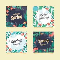 cartão de vetor floral primavera geral