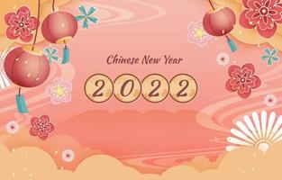 ano novo chinês de 2022 vetor