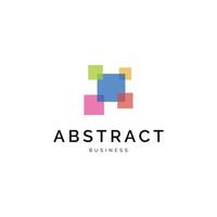 inspiração de design de logotipo de ícone quadrado abstrato vetor