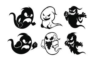 inspiração de logotipo fantasma, logotipo de halloween. vetor