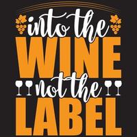 no vinho não no rótulo vetor