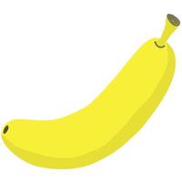 banana plana dos desenhos animados isolada em fundo transparente vetor