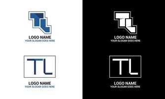 carta tl vetor logotipo modelo negócio de tecnologia