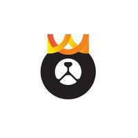 vetor de design de logotipo de urso rei