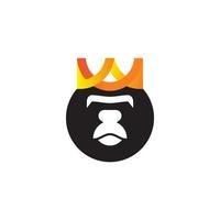 modelo de logotipo do rei macaco vetor