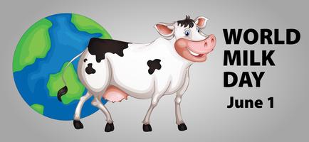 Design de cartaz para o dia Mundial do leite vetor