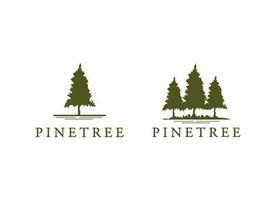 inspiração de design de logotipo de pinheiro vetor