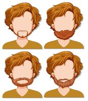 Caráter de homem com barba diferente vetor