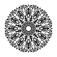 padrão circular em forma de mandala para decoração de tatuagem henna mehndi. ornamento decorativo em estilo étnico oriental. página do livro para colorir. vetor