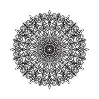 padrão circular em forma de mandala para decoração de tatuagem henna mehndi. ornamento decorativo em estilo étnico oriental. página do livro para colorir. vetor