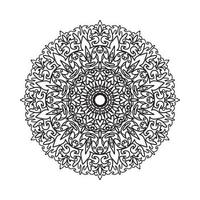 padrão circular em forma de mandala para decoração de tatuagem henna mehndi. ornamento decorativo em estilo étnico oriental. página do livro para colorir. vetor