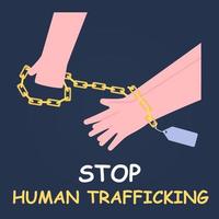 parar o tráfico humano vetor