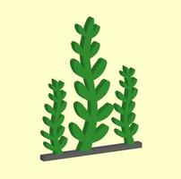 3d vector ícone de algas verdes folha, tema marinho para propriedade de decoração de imagem