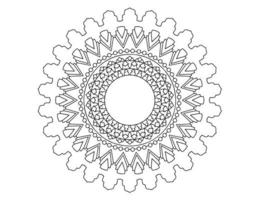 desenho de mandala real preto e branco, tatuagem, ornamentos, tradicional, vintage vetor