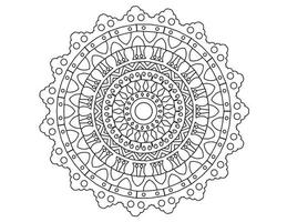 desenho de mandala real preto e branco, tatuagem, ornamentos, tradicional, vintage vetor