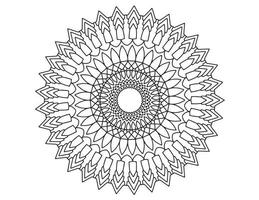 desenho de mandala real preto e branco, tatuagem, ornamentos, tradicional, vintage vetor