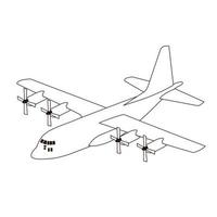 design de vetor de carga de avião militar