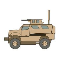 design de vetor de vista lateral de veículo blindado militar