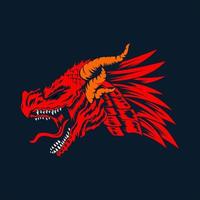 ilustração do logotipo do dragão vetor