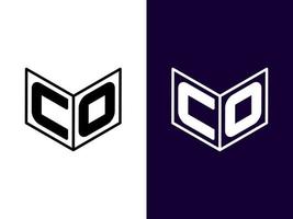 letra inicial co design de logotipo 3d minimalista e moderno vetor