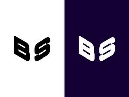 letra inicial bs design de logotipo 3d minimalista e moderno vetor
