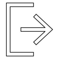 símbolo de saída ícone ilustração de cor preta estilo simples imagem simples vetor
