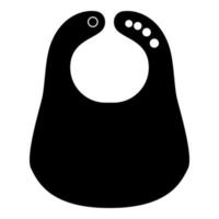 ícone de babador personalizado ilustração de cor preta estilo simples imagem simples vetor
