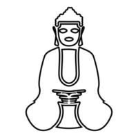 Buda ícone ilustração de cor preta estilo simples imagem simples vetor