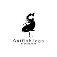 vetor de logotipo de peixe-gato