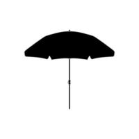 ícone de cor preta de guarda-chuva de praia. vetor