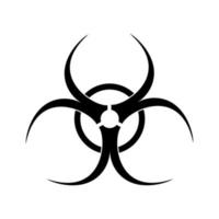 ícone de cor preta de perigo biológico. vetor