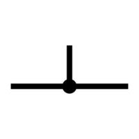 ícone de cor preta do segmento de rede de localização. vetor