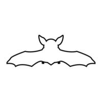 morcego noturno é ícone preto. vetor