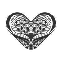 arte de ornamento de amor mandala vetor