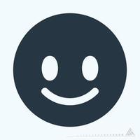 ícone emoticon smiley - estilo glifo bom para elementos de design gráfico vetor
