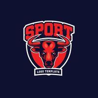 logotipo do esporte de touros vetor