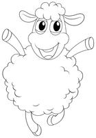 Contorno animal para ovelhas vetor