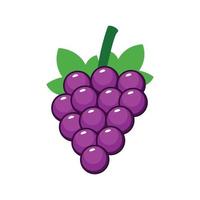 design plano de desenhos animados de vetor de uvas de frutas