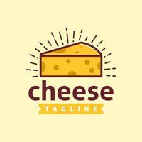 modelo de logotipo de queijo, adequado para logotipo de restaurante e café vetor