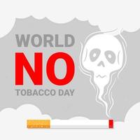 mundo sem vetor de ilustração do dia do tabaco.