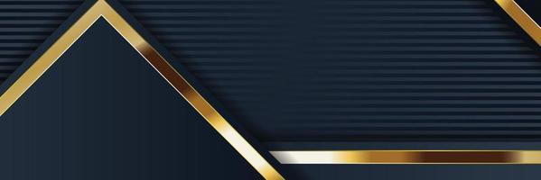 design de banner de ouro com luxo de ouro de estilo moderno minimalista vetor