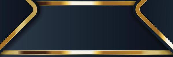 design de banner de ouro com luxo de ouro de estilo moderno minimalista vetor