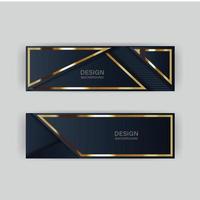 design de banner de ouro com luxo de ouro de estilo moderno minimalista vetor