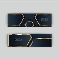 design de banner de ouro com luxo de ouro de estilo moderno minimalista vetor