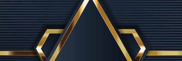 design de banner de ouro com luxo de ouro de estilo moderno minimalista vetor